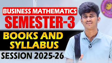 Business Mathematics Sem 3 Books and Syllabus 2025 | BCom Hons | DU | SOL | NCWEB