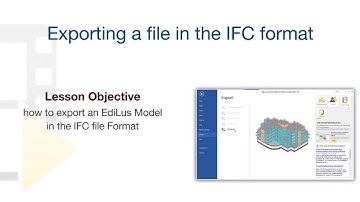 EdiLus Tutorial - Exporting a file in the IFC format - ACCA software