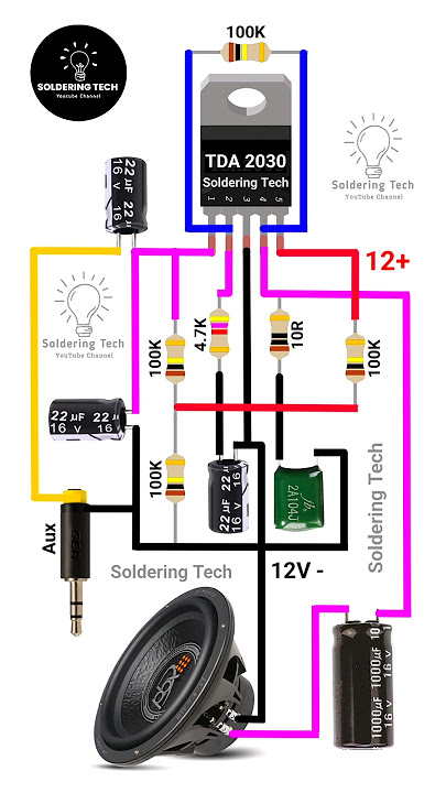 TDA 2030 ic amplifier | 12V amplifier #shorts #viral #diy