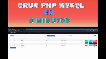CRUD PHP MYSQL EN 3 MINUTOS