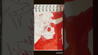gojo drawing red colour #drawing #anime #art #foryou #gojo