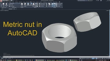 Metric Nut In AutoCAD 3D | M6 Nut In  AutoCAD | SparkCAD Mechanical