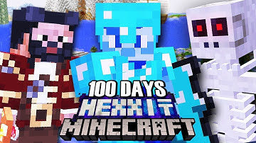 I Survived 100 Days in Hexxit Updated in Minecraft [FULL MOVIE]