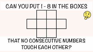 Math Riddle #2 - Can you put 1-8 in those boxes?