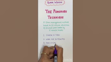 Pomodoro technique explained in 15 seconds | Study Smarter #shorts