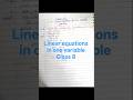 Linear Equations in one variable forclass 8 📖📔📓📒#automobile #maths #youtubeshorts #youtube #ytshorts