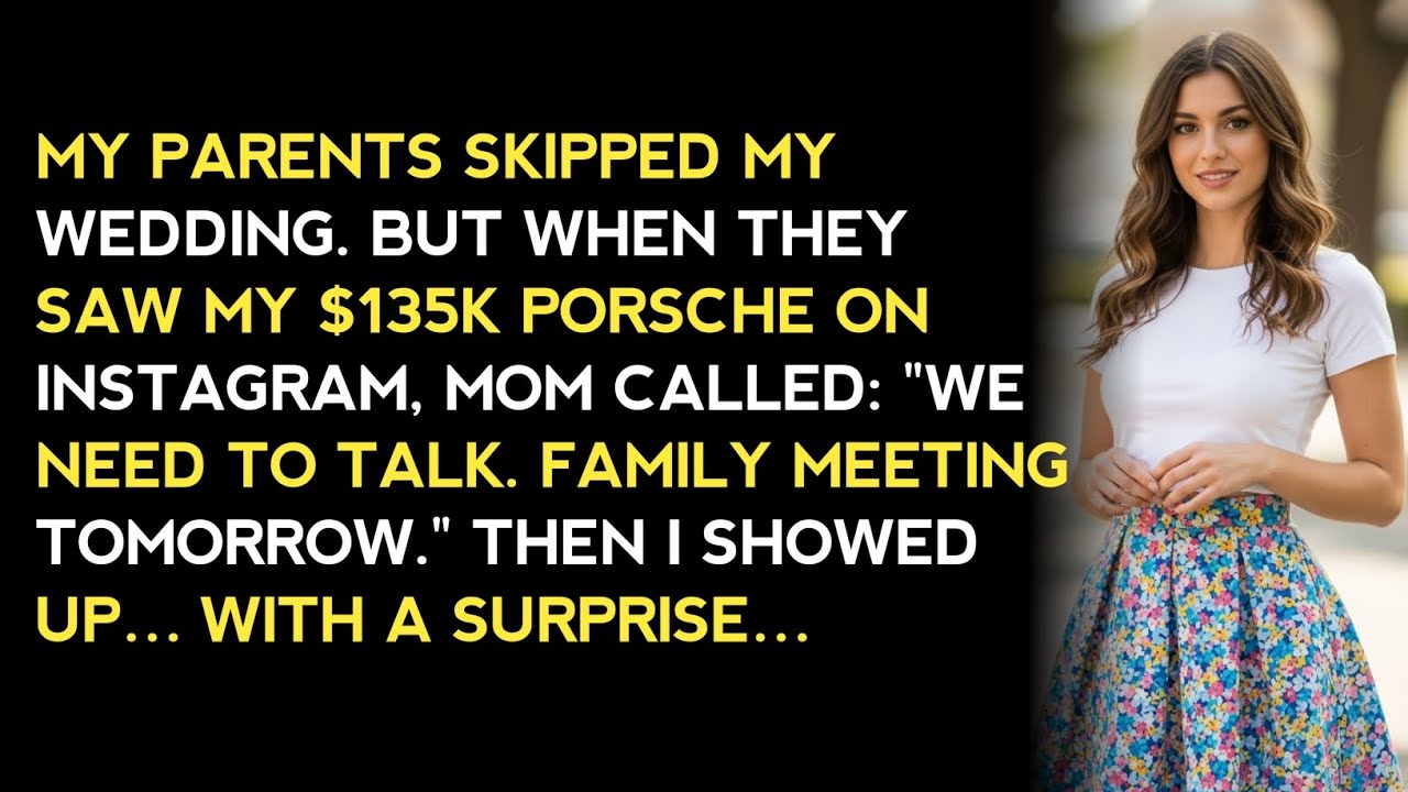 MY PARENTS SKIPPED MY WEDDING. BUT WHEN THEY SAW MY $135K PORSCHE ON INSTAGRAM, MOM CALLED: 