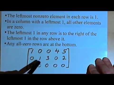 reduced row echelon form 141 43 youtube row echelon form rules