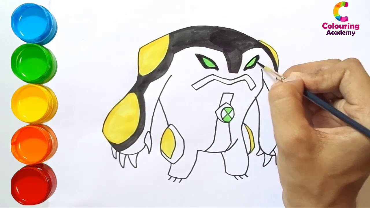 Ben 10 cannonbolt drawing | Ben10 coloring pages | Colouring Pages - YouTube