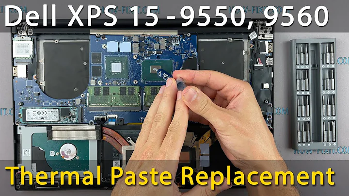 Dell XPS 9550, 9560 Disassembly, fan cleaning and thermal paste replacement