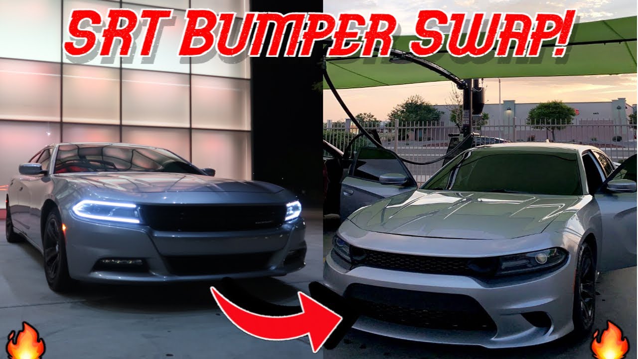 2016 Charger Srt Front Bumper Swap Youtube 