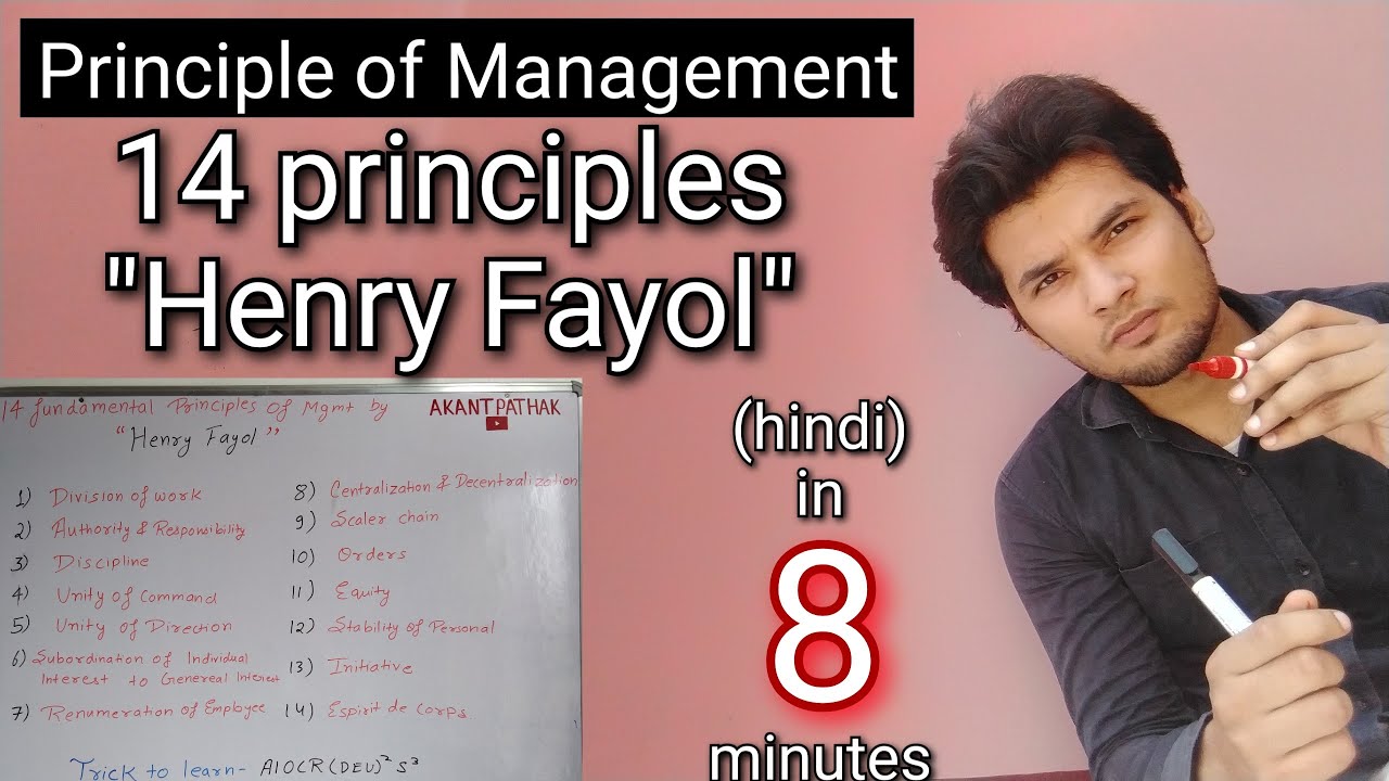 Henry fayol 14 principles of management in hindi || full explain ...