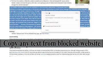 How to Copy Webpage Text When Right Clicking Is Disabled