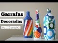 DIY Garrafas decoradas -  Artesanato terapia -  Do Lixo ao Luxo - Compartilhando Arte