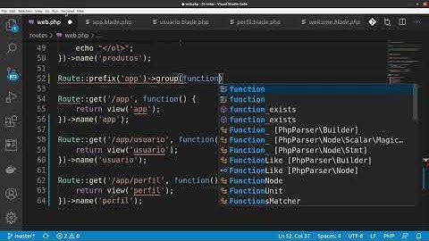 Laravel 8 - 09 - Rotas - Agrupando Rotas