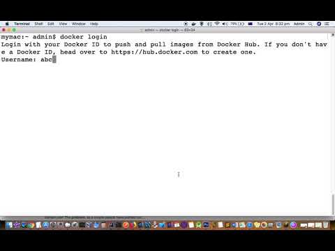 unable to docker login through cli | unauthorized incorrect username