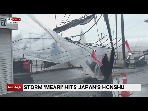 Tropical Storm Meari hits Japan's main island of Honshu