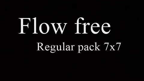flow free regular pack 7x7 level 16-30