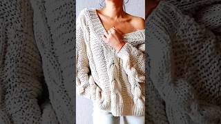 СТИЛЬНЫЙ ПУЛОВЕР #спицами #crochet #style #knitting