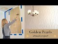 Stenciling An Accent Wall With Metallic Paint And Cutting Edge Stencils Pearls Wall Stencil Pattern!