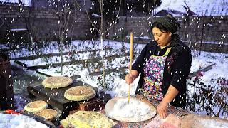 Azerbaijan Lady Cooking 20 Kinds of Food and Distributed it to 250 People Village Life