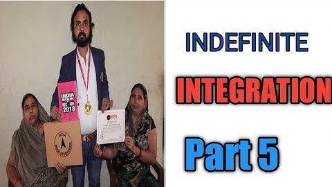 Integration by substitution - 5  by Mathematics guru Rk Shrivastava