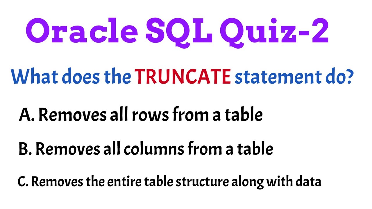 Oracle SQL Quiz - 2 | Can you score 10/10? 🔥 - YouTube