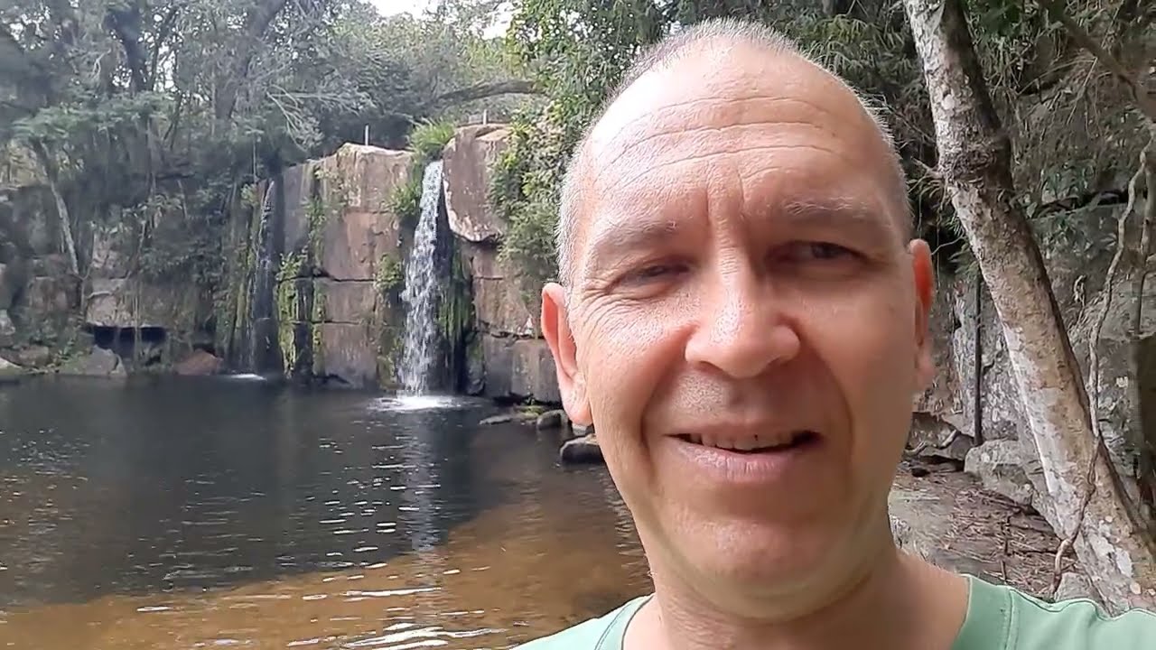 PARAGUAY WATERFALLS CALLED SALTO MINAS FROM THE NATIONAL PARK YBYCUI IN PARAGUAY