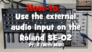 How to: Use the External Audio Input on the Roland SE-02 | Ft. Korg Volca Bass