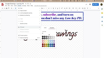 Low Key PD: Google Drawings - Format - Fill Color