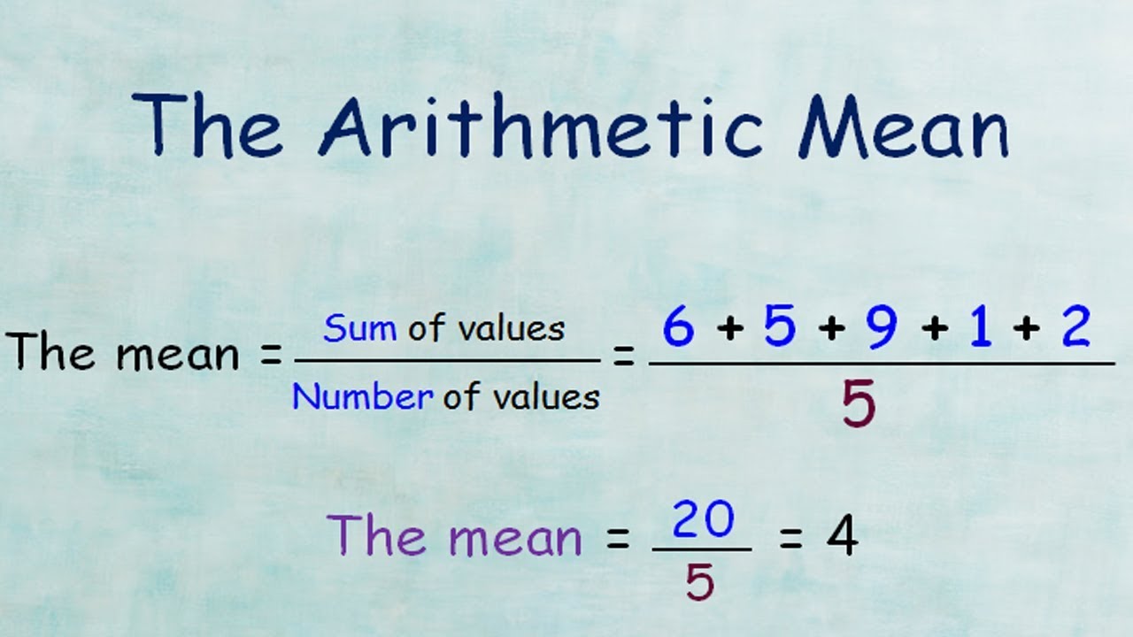 arithmetic mean in problem solving