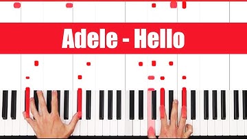 Hello Adele Piano Tutorial Easy Chords