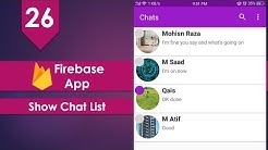 Firebase Social Media App - 26 Chat List