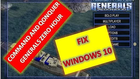 How to install Command and Conquer Generals Zero Hour on Windows 10