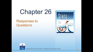 AP Stats: Ch 26 Examples - Responses to Questions