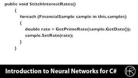 Introduction to Neural Networks for C# (Class 11/16, Part 3/5) predict stock market