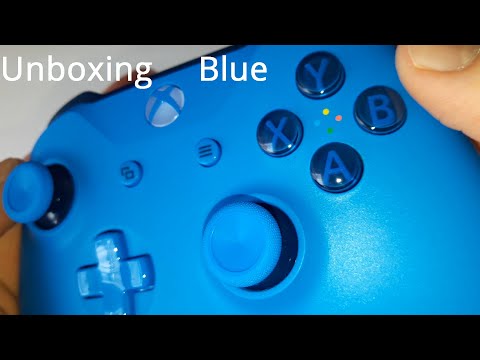 Xbox One Gamepad Blue Unboxing 2020. Microsoft Xbox controller blue.