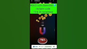 19 november Hold Coin diamond 💎 reclaim today | 19 november  Hold coin diamond reclaim code today