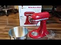 Kitchenaid artisan stand mixer  empire red unboxing