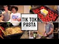 Trying TIKTOK PASTA! 😋 👩🏾‍🍳 👨🏻‍🍳 | cook with us -viral tomato feta pasta | Interracial Couple