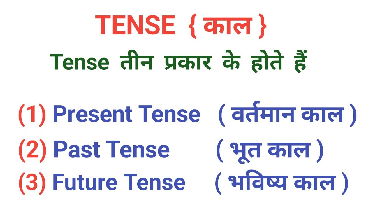 Tense || Tense kitne prakar ke hote hain || Type of tense in English ...