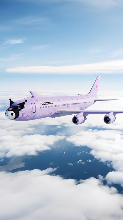 Pesawat kuromi, kakak pilot nya cantik 😲🤩😍#sanrio #kuromi #mymelody #pesawat #airplane