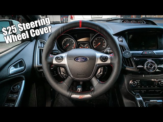 Bærbar apparat tilbage How to Make Your Steering Wheel Look Brand New for $25! - Reupholstering my  Focus ST Steering Wheel - YouTube