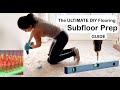 Level squeak-free subfloor prep for new flooring #subfloorprep #flooring #squeakfreefloor