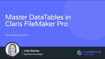 Mastering DataTables in Claris FileMaker Pro 3.0 - Modifying Columns