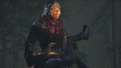 Friday the 13th the game part 6 Jason Voorhees attack survivors on Packanack