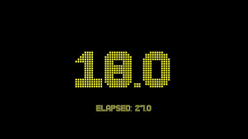 45 seconds countdown timer with 1 fractional digits accuracy