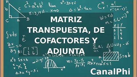Matriz Transpuesta, Matriz de Cofactores y Matriz Adjunta