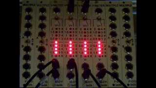 Modular V-meter module ladik M-011 in Eurorack (Doepfer A100) format