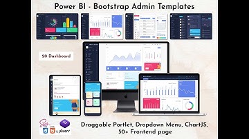 Power BI Admin Template Dashboard Web App with UI Framework